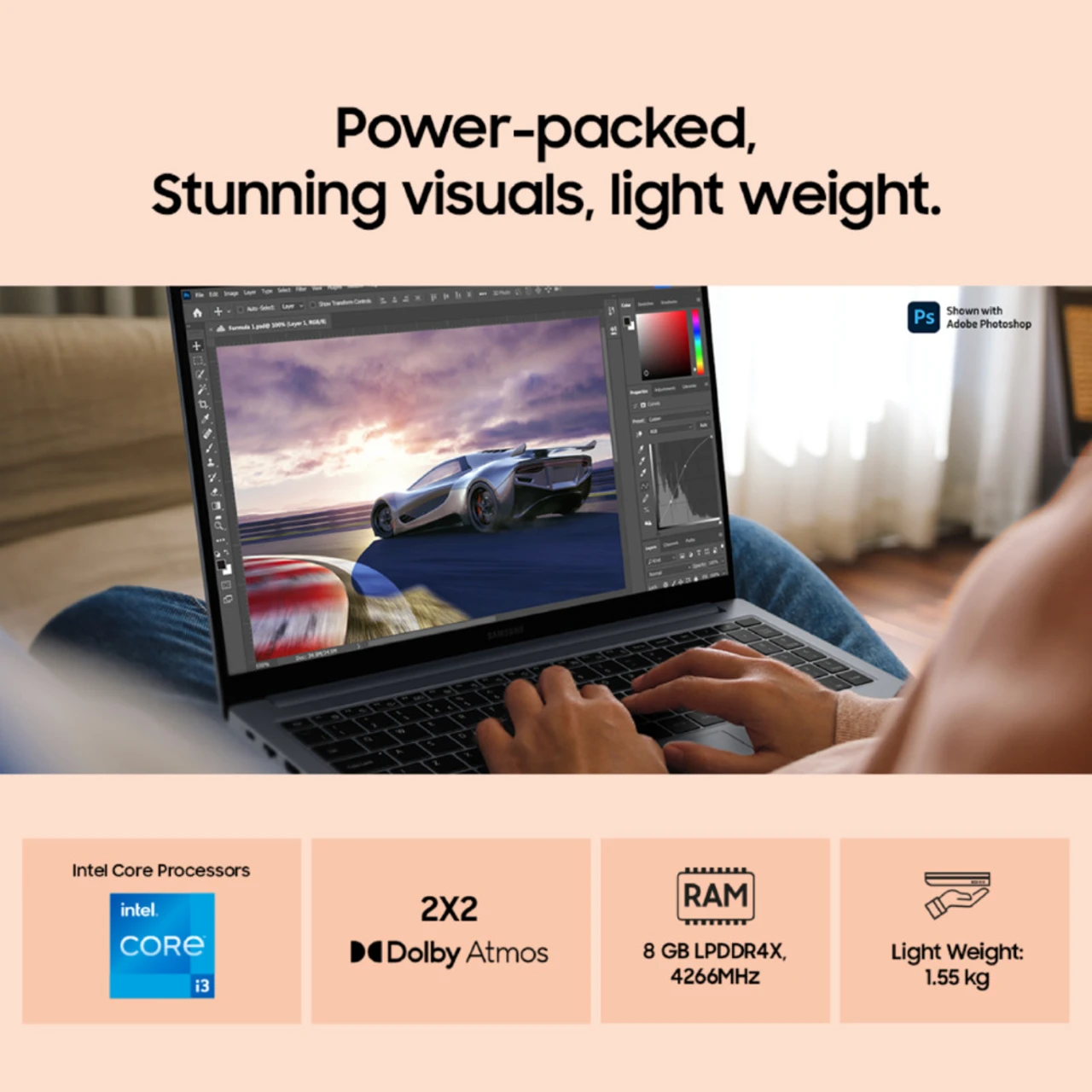Samsung Galaxy Book4 Metal Intel Core i3 13th Gen 1315U - (8 GB/512 GB SSD/Windows 11 Home) NP750XGJ-LG9IN Thin and Light Laptop (15.6 Inch, Grey, 1.55 Kg, With MS Office) - PreOwned - Image 6